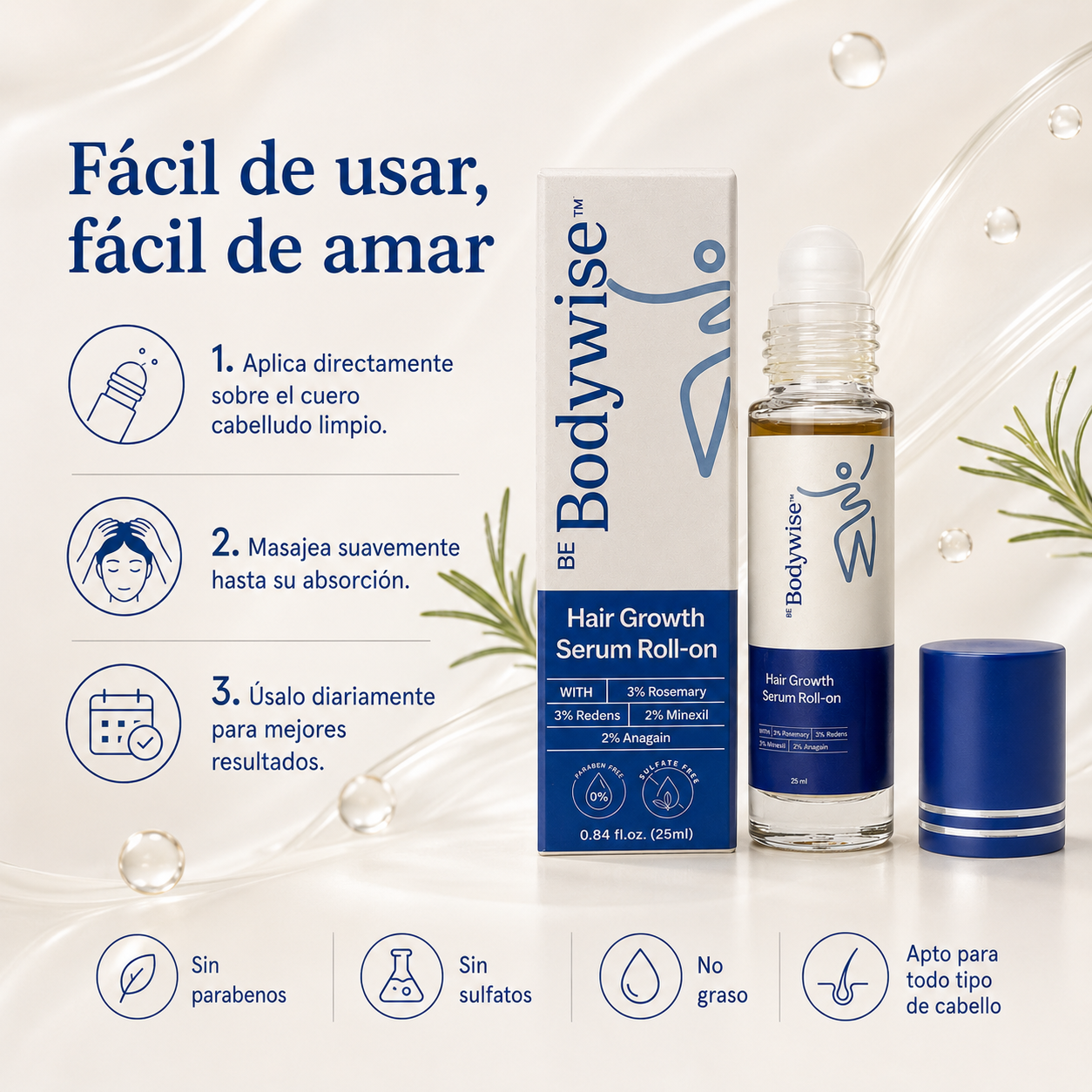 BodyWise Hair Boost™ | Menos caída, más confianza diaria